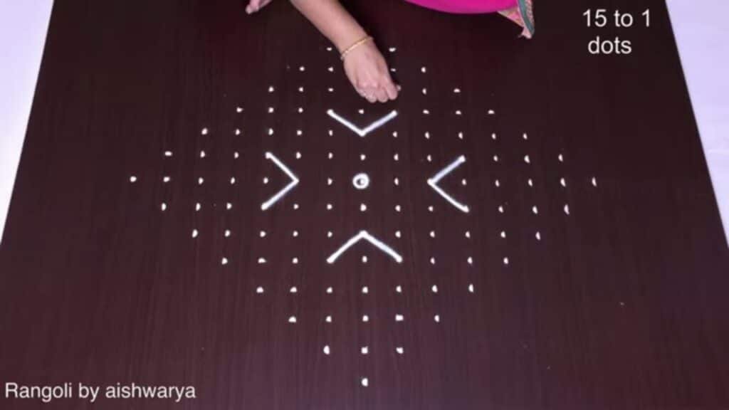 15 dots Sankranthi muggulu