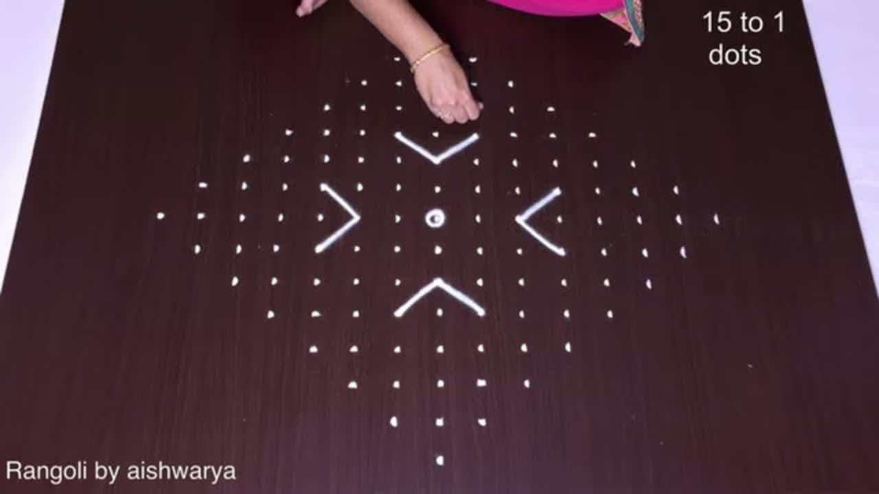 Sanktranthi Muggulu With 15 Dots