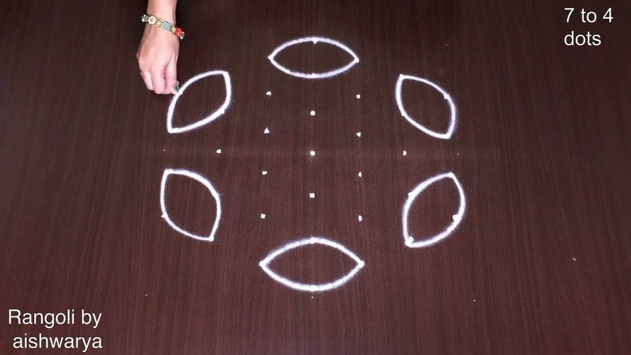 Satisfying Rangoli Art 7×4 Interlaced
