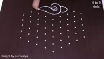 Shanku Lotus Kolam Patterns