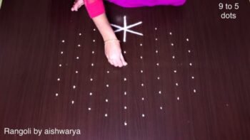 Shanku Rose Flower Kolam