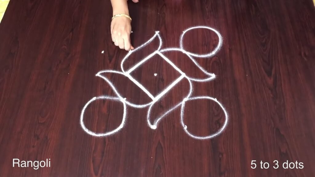 5×3 dots Diwali muggulu