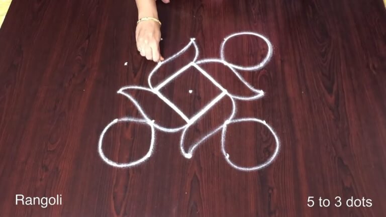 5×3 dots Diwali muggulu