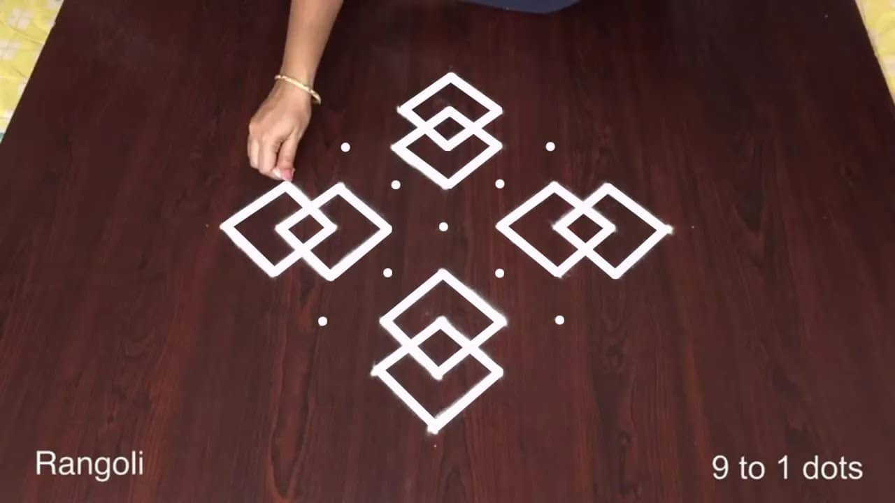 Side Muggulu Designs With Dots