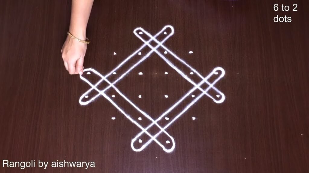 6×2 dots sikku melika kolam