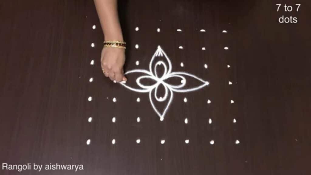 four diya kolam