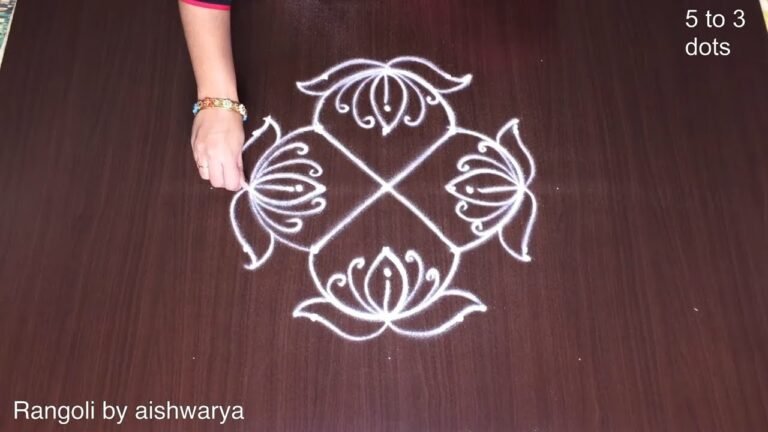 5 dots rangoli