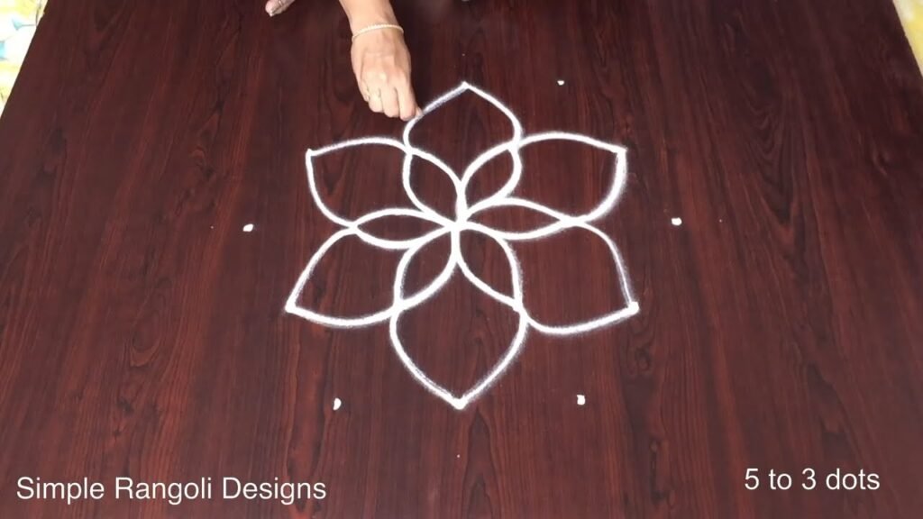 5×3 dots rangoli