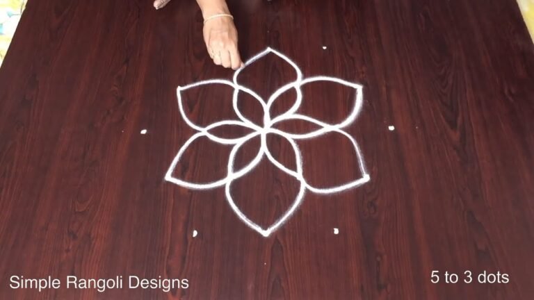 5×3 dots rangoli