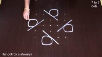 Simple and Creative Flower Rangoli