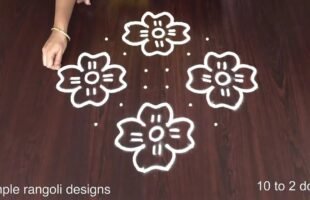 Simple and Easy Muggulu With Dots