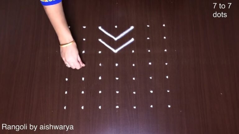 7 dots apartment diya rangoli