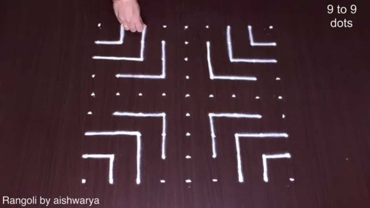 Simple Butterfly Rangoli Designs