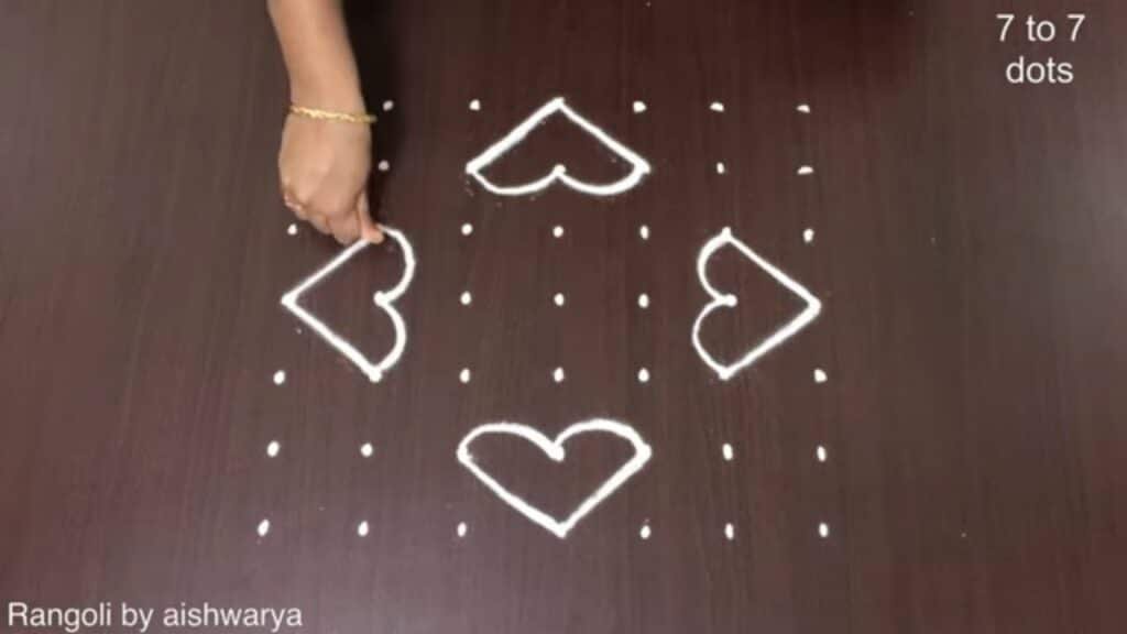 7×7 dots evening muggulu