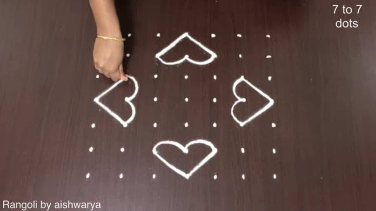 Simple Daily Evening 7 X 7 Muggulu