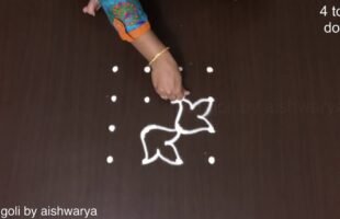 Simple Daily Rangoli Apartment Muggulu