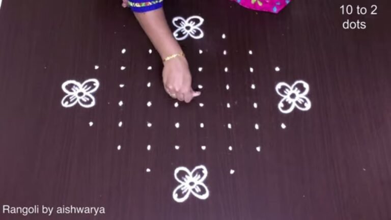 10-to-2 dot Diwali kolam