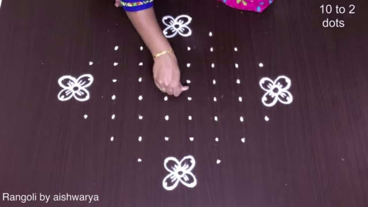 Simple Diwali 10 to 2 Kolam
