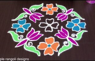 Simple Durga Puja Rangoli
