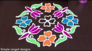 Simple Durga Puja Rangoli