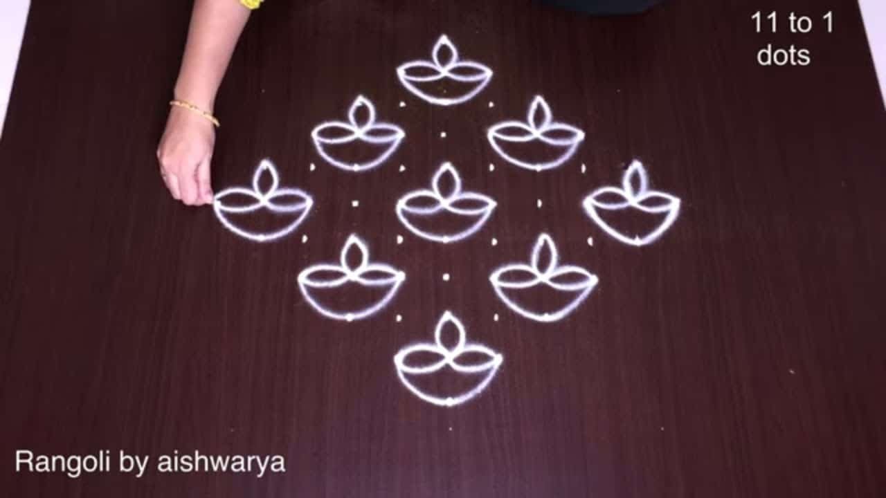 Simple Easy Rangoli for Diwali