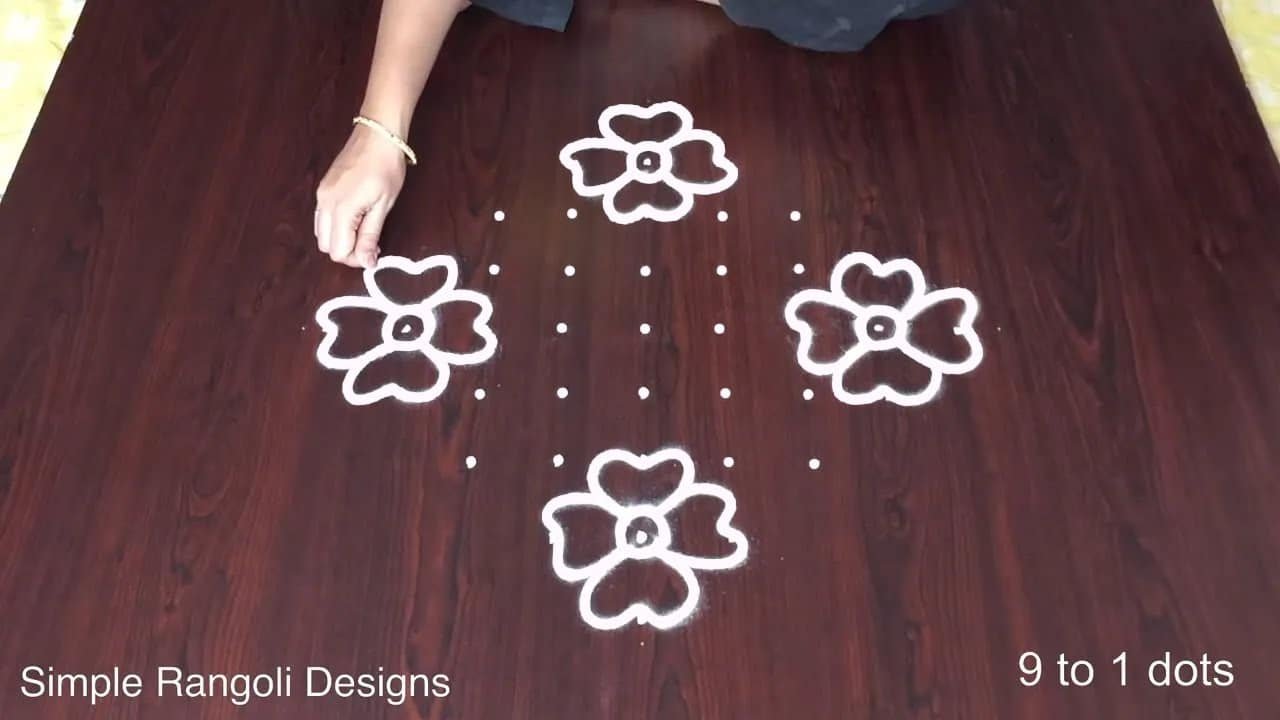 Simple Flower Design Rangoli