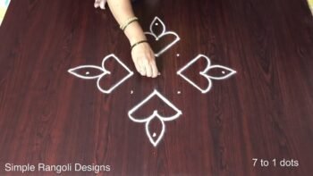 Simple Flower Rangoli Designs