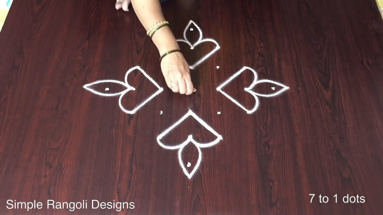 Simple Flower Rangoli Designs