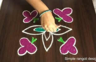 Simple Flower Rangoli Designs for Beginners
