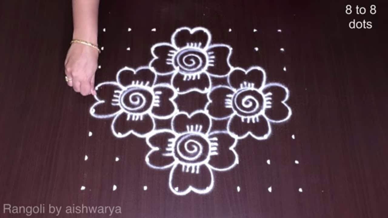 Simple Friday Flower Kolam