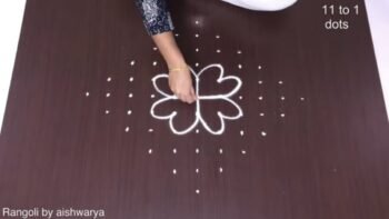 Simple Friday Padi Kolam Rangoli