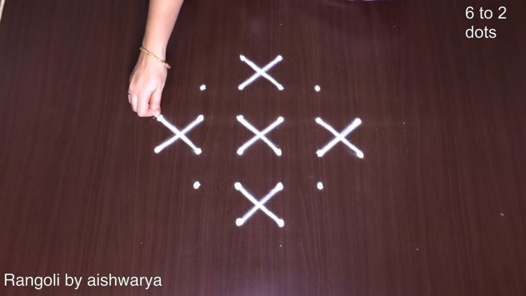 Friday line chukki rangoli