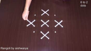 Simple Friday Small Line Chukki Rangoli