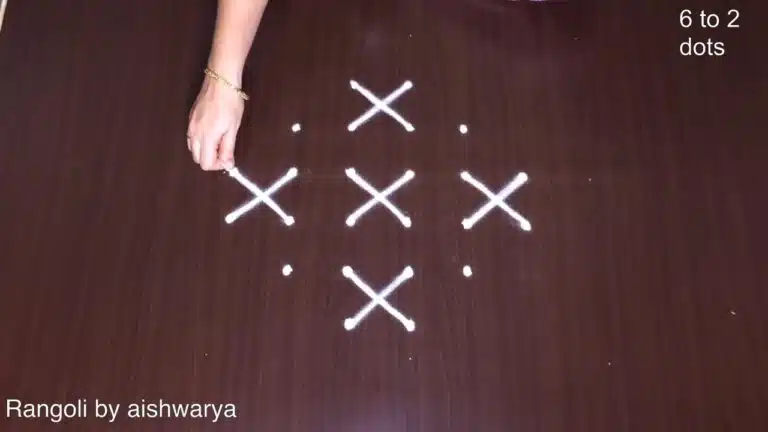 Friday line chukki rangoli