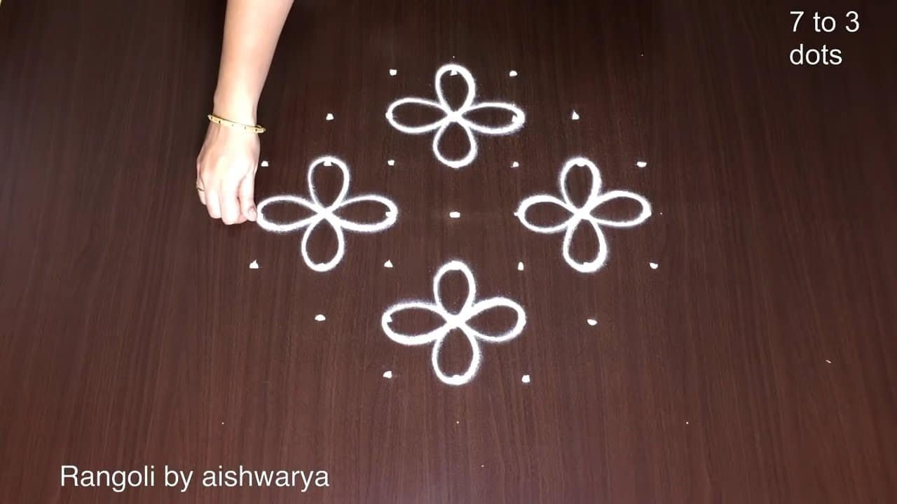 Simple Hand Rangoli Designs
