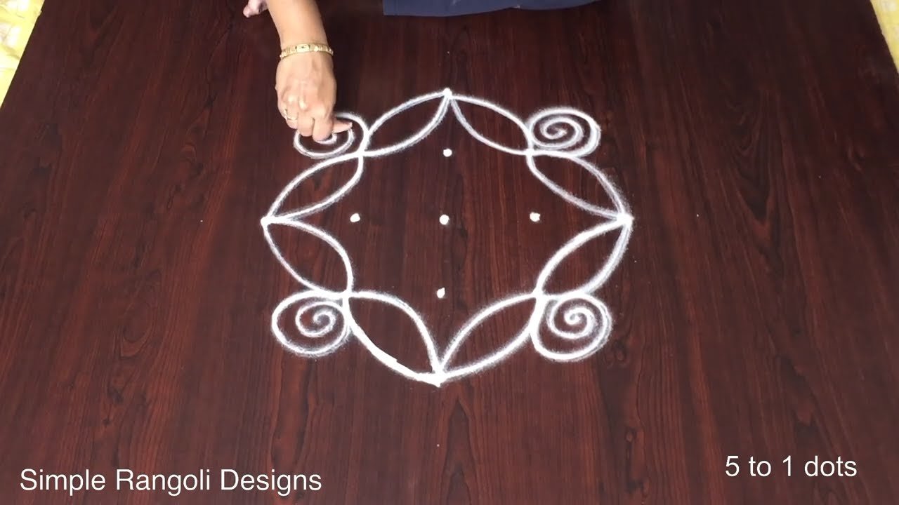 Simple Kolam Designs for Steps