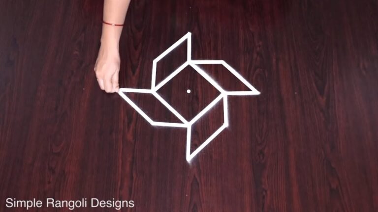 kolam with 5 dots