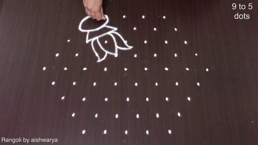 9×5 dots kolam
