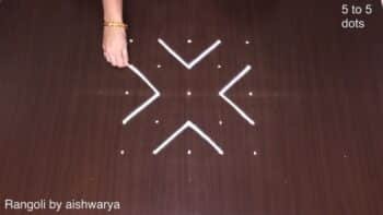 Simple Muggulu Chukkala Tho