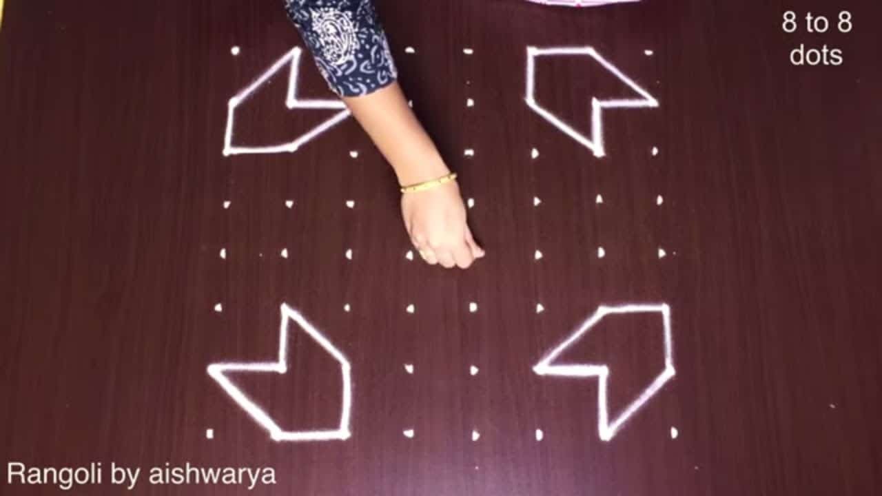 Simple Muggulu Designs With 8×8