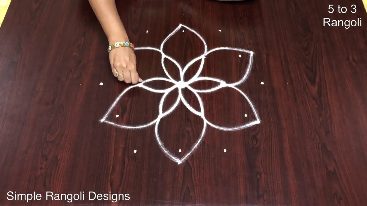 Simple Muggulu Designs With Dots