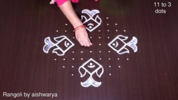 Simple Muggulu With 11 Dots