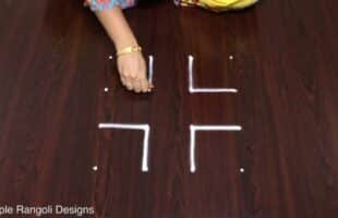 Simple Muggulu With 4×4 Dots