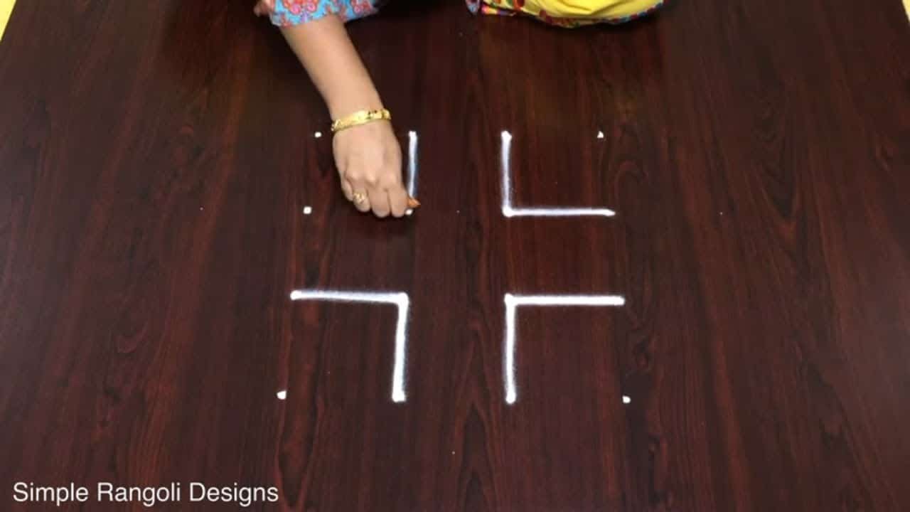 Simple Muggulu With 4×4 Dots