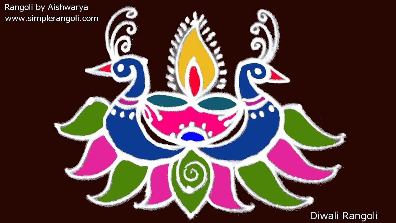 Simple Nemali Muggulu With Chukkalu