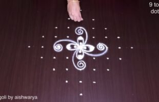 Simple Onam Pookalam Patterns