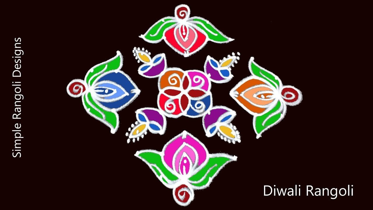 Simple Rangoli Designs 9 Latest