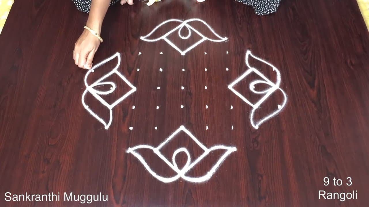 Simple Rangoli Designs for Pongal