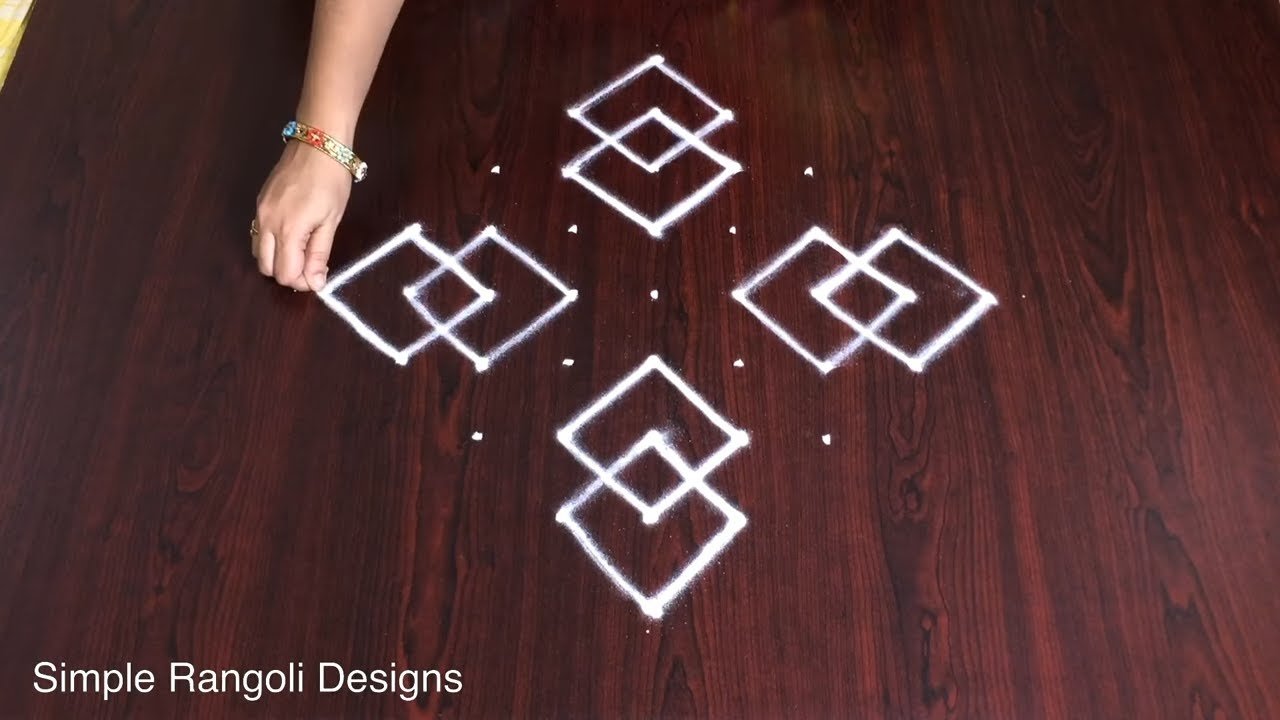 Simple Rangoli Designs With Dots