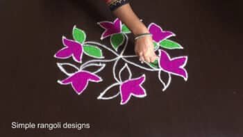 Simple Rangoli for Vasant Panchami